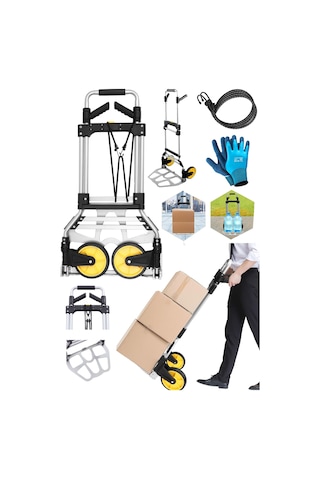 Staxx Xl Büyük Boy 150kg Kapasiteli Koli Yük Paket Taşıma Arabası