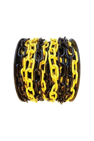 Mfk 8 Mm 5 Metre Sarı Siyah Plastik Tafik/Park Zincir