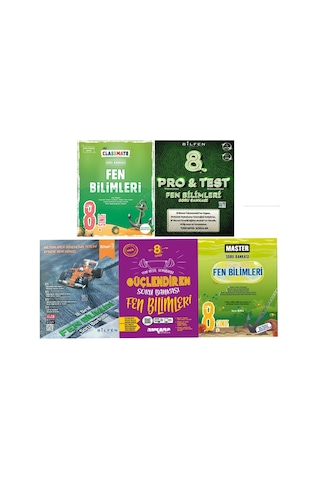 8.sınıf 2024-2025 Fen Bilimleri 5 Kitap Set
