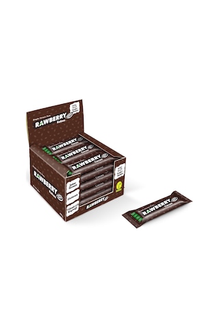 Rawberry Cacao Vegan Glutensiz Şeker İlavesiz Kuruyemiş Bar 15 x 33 G