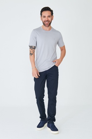 Lacivert Tencel Kumaş Yazlık Chino Erkek Pantolon Laci