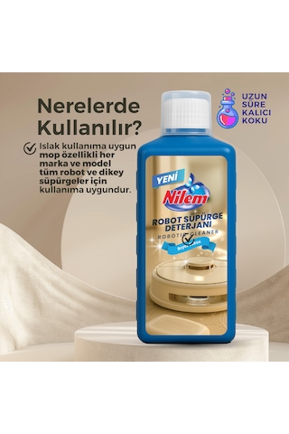 Nilem Robot Süpürge Deterjanı Beyaz Sabun Kokulu 500 Ml Tekli