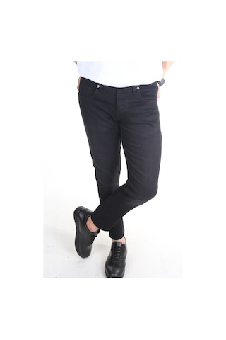 Vikingsjeans Erkek Füme Düz Slim-fit Likralı Dar Paça Kot Pantolon Füme