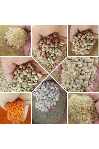 Kuru Bakliyat Paketi Eko Paket Şehriye ,barbunya,nohut,börülce,mercimek,kuru Fasulye,bulgur Net 9 Kg