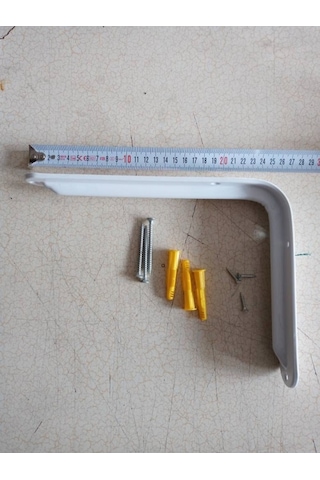 Dirilyapımarket 190X260 Mm Beyaz Raf Altı - Destek 4 Adet + Dübel Vida
