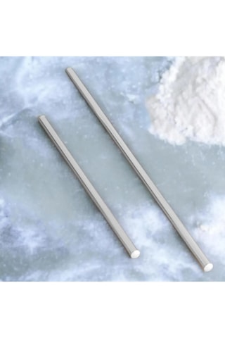 2'li Masterchef Alüminyum Paslanmaz 75-50 Cm Metal Oklava Seti
