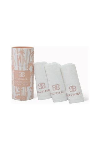 Beautifect Bambu Karışımlı Lüks Yüz Bezleri 3 Lü Doğal & Antibakteriyel Beyaz