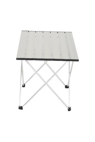 Temiz Pazar Katlanabilir Alüminyum Masa 56x46x40 Kamp, Piknik, Balkon İçin Hafif Taşınabilir Masa Gri