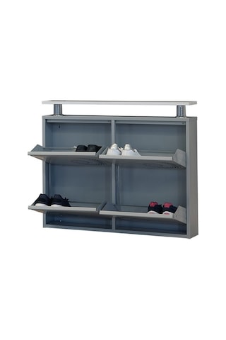 Kaser Metal Gri Ayakkabılık 2+2