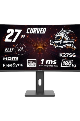 Dexim Dmt007 27'' 180hz 1ms Fhd Hdmı Dp Hdr Freesync Fast Va Curved Gaming Monitör