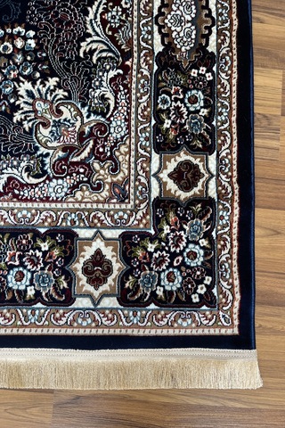 4 Metrekare - 6 Metrekare Modern Salon Ve Oturma Odası Halısı Yumuşak Doku Antialerjik İpek Navy 6349navy
