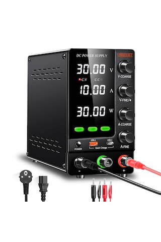 30v/10a Ayarlı Dc Güç Kaynağı Voltaj Regülatörü Süper Model