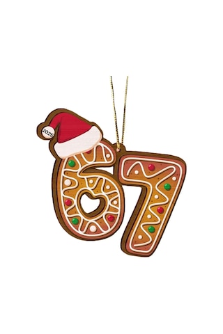 Moveevo Gen Z Ve Alpha İçin 67 Figürlü Şeker Boncuklu Akrilik Noel Dekorasyonu - Kolay Asma Özelliği İle Komik Hediye