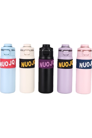 Paslanmaz Çelik Monogram Desenli Vakumlu Saman Fincan Mor