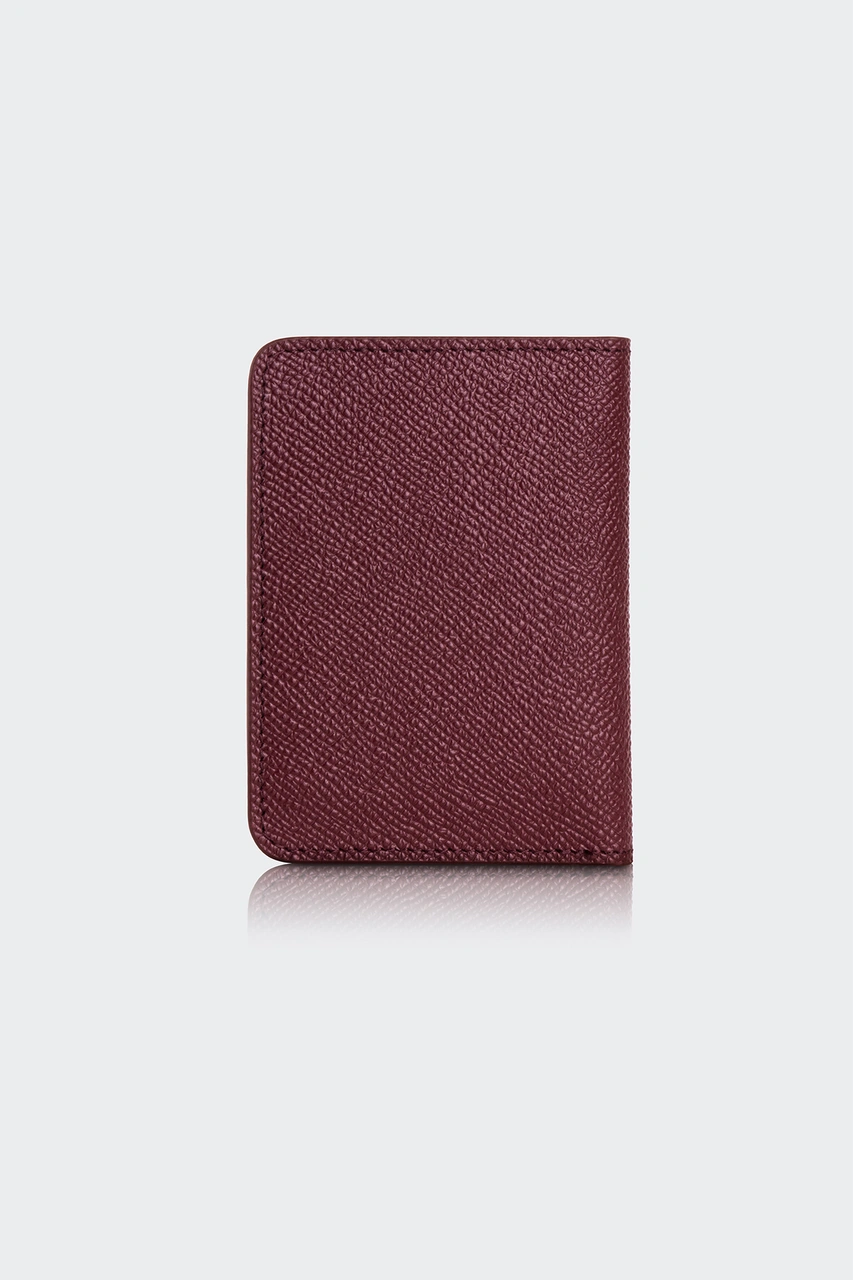 Hakiki Deri, El Yapımı, Erkek Kartlık, 6 Kart Yuvalı, 3106 Bordo Bordo