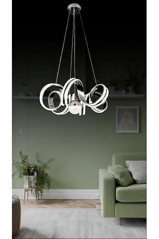 Krom Led Avize Beyaz Işık -sarı Işık - Gün Işığı