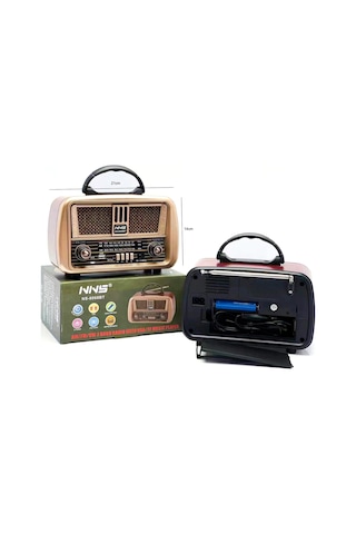 Nns NS-8068BT Nostaljik Bluetooth Özellikli Radyo Krem