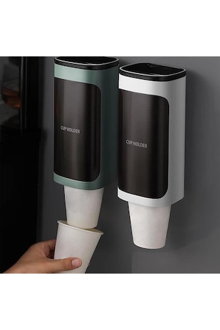 Sunup Sn-27109 Kendinden Yapışkanlı Plastik - Karton Bardak Dispenseri Yeşil