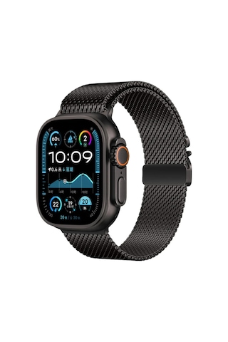 Wearfitpro Apple Uyumlu Watch Milano Örgü Loop Paslanmaz Çelik Kordon 42-45-49mm - Manyetik Toka 8-9-10