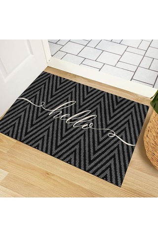 Kapı Önü Paspası - Modern Ve Şık Kapı Paspası Ev, Ofis Ve Dış Mekân Kullanımı İçin Zigzag Home 45x65 Çok Renkli