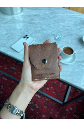 Mft Leather Hakiki Deri Çıtçıtlı Erkek Cüzdan Nova 5801 Taba