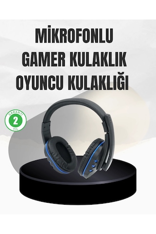 Mey İthalat Stereo Oyun Kulaklığı Güçlü Bas, Mikrofonlu Ve Konforlu Tasarım