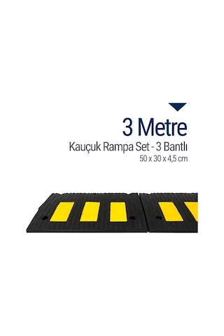 Kauçuk Rampa Set, Otopark Rampası, Kaldırım Rampası 50X30X4,5 Cm (534232015)