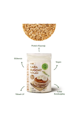 Glutensiz Fabrika Karabuğday Patlağı Sade 12 x 100 G