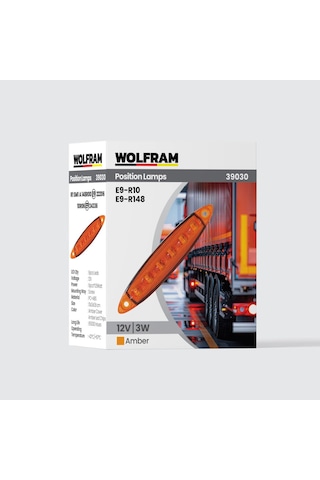 Wolfram Yan Pozisyon Lamba 6 Led Sarı E Belgeli 12v 3w