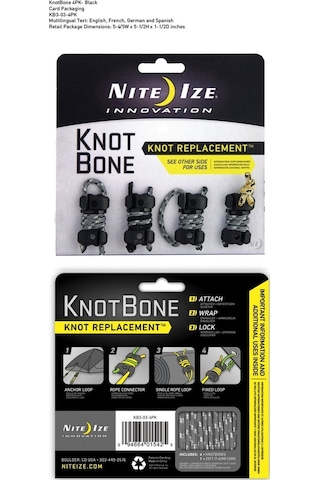 Nite-Ize Knotbone  No3 4pack With Cord Çok Renkli