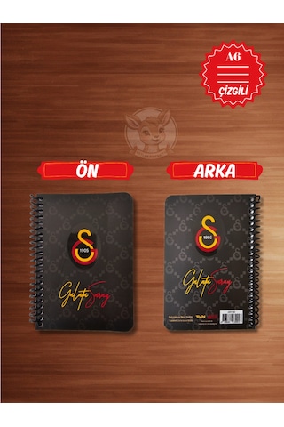 Gs Galatasaray Taraftar Not Defteri 72 Yaprak Çizgili Ödev Defteri Siyah