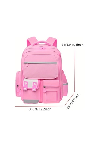 Dream011 Pembe Bilimsel Ridge Koruma Rahat Dekompresyon Sirt Cantasi Ilkokul Ogrencileri Icin Hafif Buyuk Kapasiteli Ayarlanabilir Aski Polyester Pembe