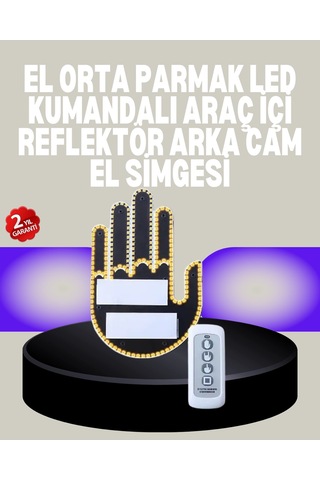 A Kalite Uzaktan Kumandalı Led Park Uyarı Işığı El Figürlü Model Çok Renkli