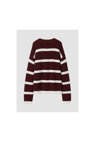 LC Waikiki Alıta Cıty Farkıyla Lcw Kids Bordo Oval Yaka Kız Çocuk Kalın Triko Kazak Bordo - 925577271 Bordo
