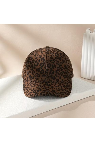 Valkyrie Leopar Desenli Şapka Ayarlanabilir Unisex Baseball Cap Günlük Spor Şapka Kahverengi Kahverengi