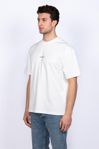 Hscstore Erkek Bisiklet Yakalı Basic Beyaz Tişört - 8410-beyaz Beyaz