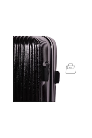Biggdesign Moods Up Ön Bölmeli, Bardaklık Ve Usb Girişli Kabin Boy Valiz 20" Siyah
