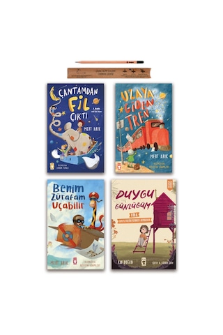 Timaş Çocuk Çantamdan Fil Çıktı - Uzaya Giden Tren - Benim Zürafam Uçabilir - Duygu Günlüğüm Set 4 Kitap