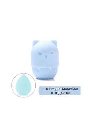 Jeemson Mavi Kedi Şekilli Silikon Sponge Tutucu - Hijyenik Saklama, Hızlı Kurutma, Ev Ve Seyahat İçin Uygun Mavi