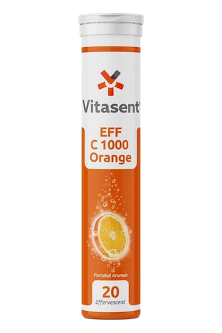 Vitasent Portakal Aromalı C Takviye Edici Vitamin 20 Tablet