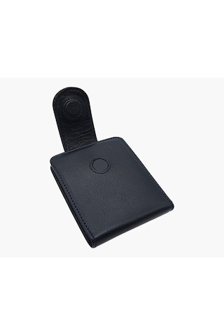 Westpolo Hakiki Deri Mıknatıslı Kağıt Para Ve Bol Kart Bölmeli Unisex Cüzdan - Lacivert Lacivert