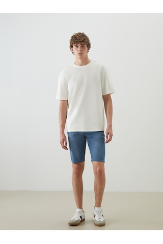 Lcw Jeans İndigo Süper Skinny Fit Erkek Jean Şort