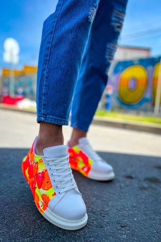Ch254 Cbt Pittura Erkek Ayakkabı 535 Neon Turuncu / Sıyah Yağmur Çok Renkli