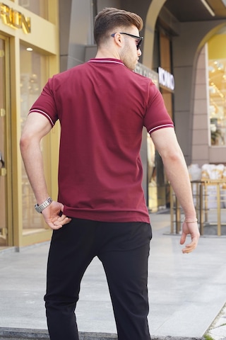 Madmext Bordo Polo Yaka Erkek Tişört 6113-bordo Bordo