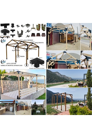 Pergule Pergola Kamelya Montaj Aparatı Köşe