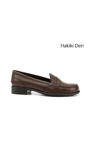 Gönderi(R) Gönderi R Kahve Antik Hakiki Deri Loafer Ayakkabı Kahve