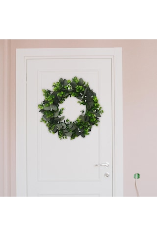 Suntek Çiçek Çelenk Mavi Ayçiçeği Askı Yuvarlak Asılı L