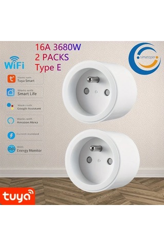 Xuweiwei Kanuni Wifi Akıllı Soket Sarı 1 Paket Beyaz Graffiti Uygulaması 16a