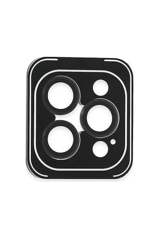 Mey İthalat Apple Uyumlu iPhone 16 Pro Max Pvd Metal Kamera Lens - Siyah
