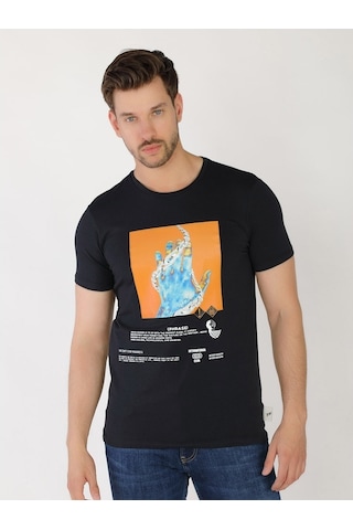 Roberto Cavalli Erkek Tshirt /M.Rob.0421.14023 - Lacivert